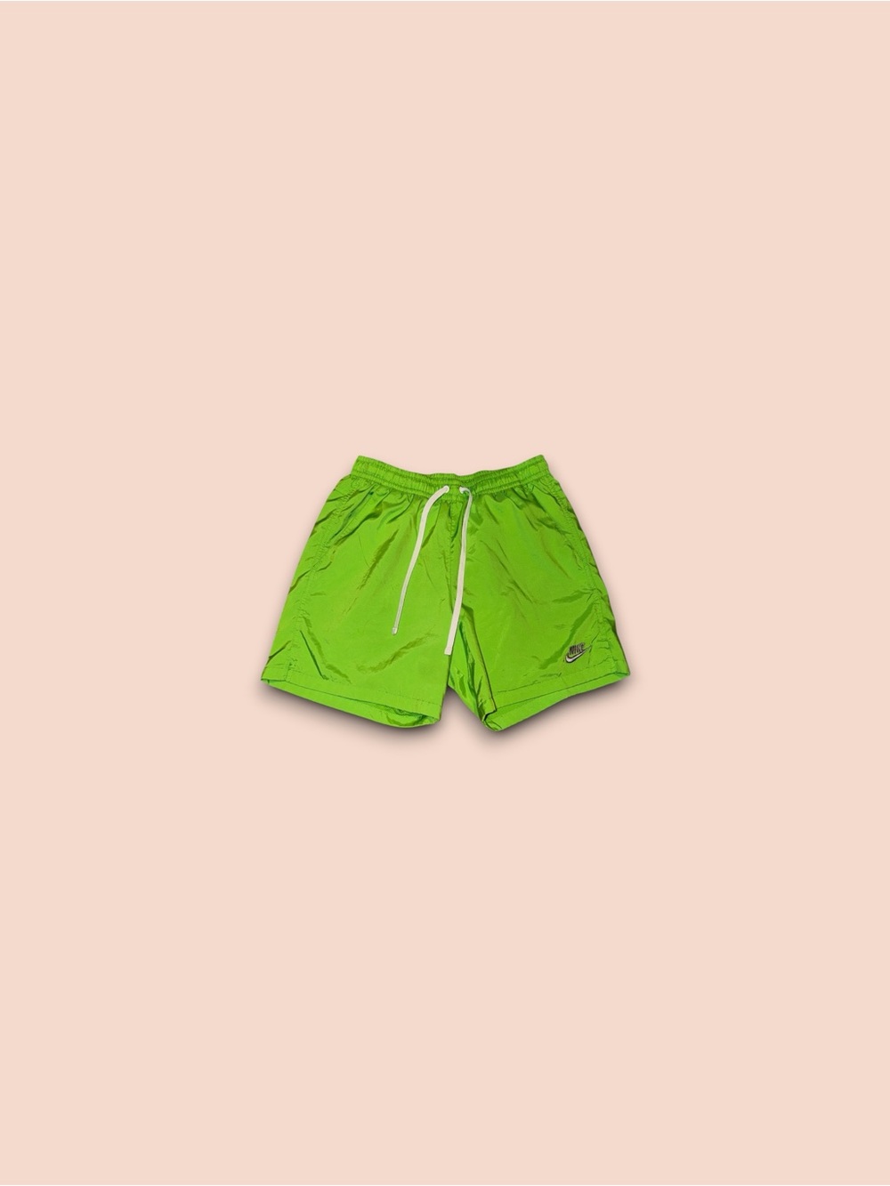 Nike sportswear woven flow mesh lined athletic shorts green mens medium